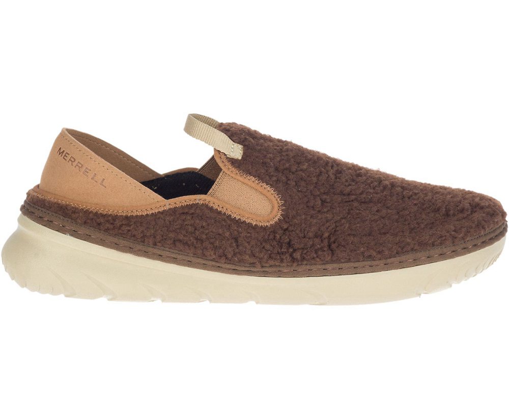 Merrell Slip Ons Męskie Brązowe - Hut Moc Cocoa - 740913-AOD